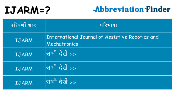 ijarm का क्या अर्थ है