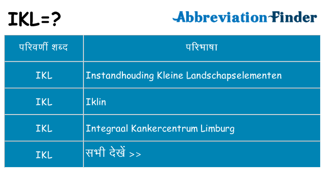 ikl का क्या अर्थ है