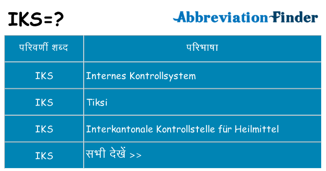 iks का क्या अर्थ है