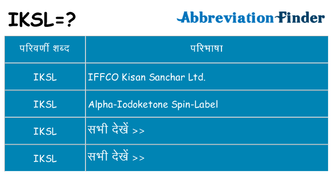 iksl का क्या अर्थ है