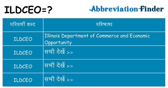 ildceo का क्या अर्थ है