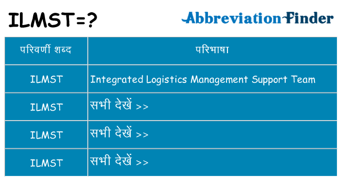 ilmst का क्या अर्थ है