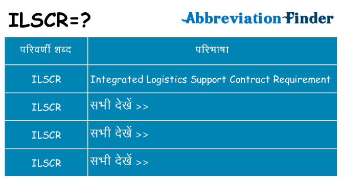 ilscr का क्या अर्थ है