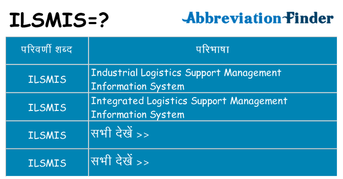 ilsmis का क्या अर्थ है