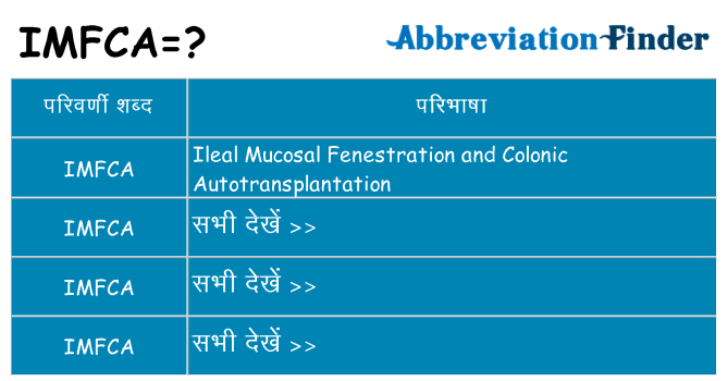 imfca का क्या अर्थ है