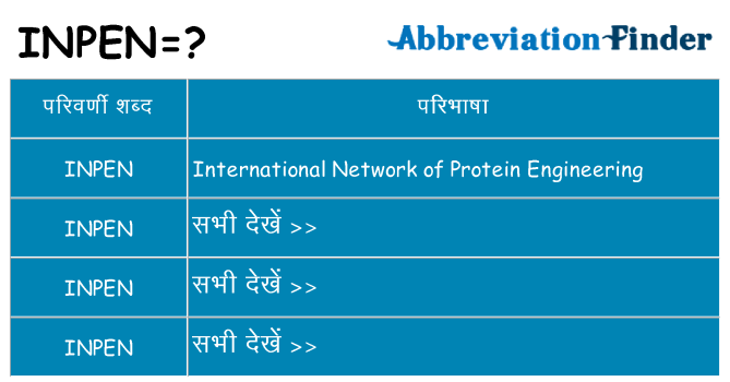 inpen का क्या अर्थ है