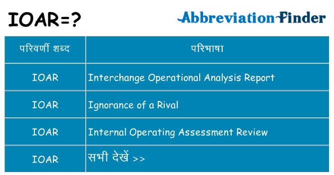 ioar का क्या अर्थ है