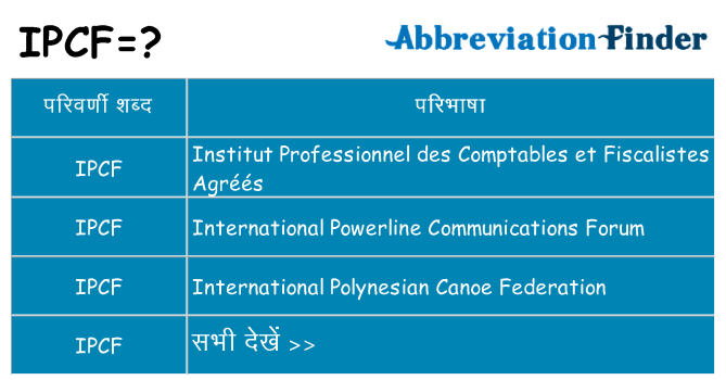 ipcf का क्या अर्थ है