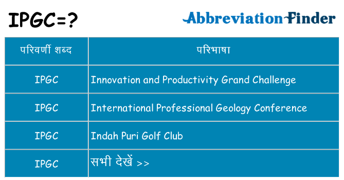 ipgc का क्या अर्थ है