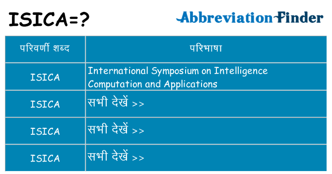 isica का क्या अर्थ है