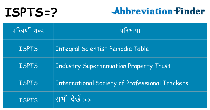 ispts का क्या अर्थ है