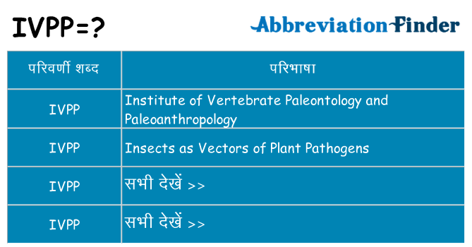 ivpp का क्या अर्थ है