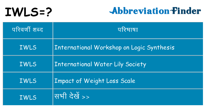 iwls का क्या अर्थ है
