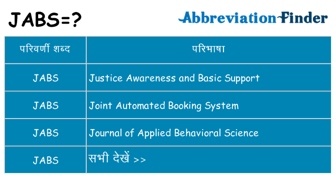 jabs का क्या अर्थ है