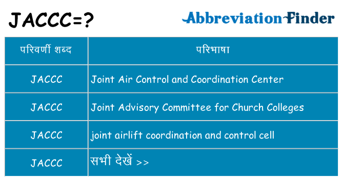 jaccc का क्या अर्थ है