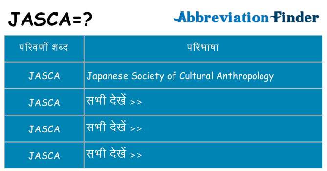 jasca का क्या अर्थ है