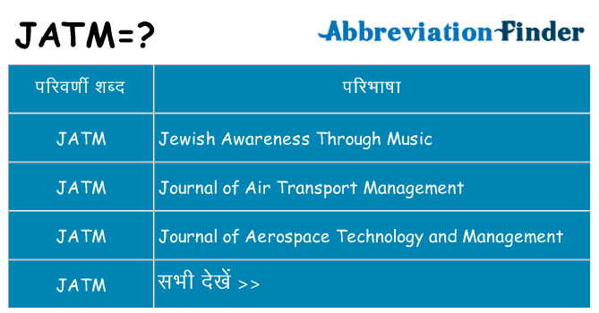 jatm का क्या अर्थ है