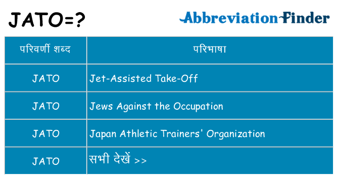 jato का क्या अर्थ है