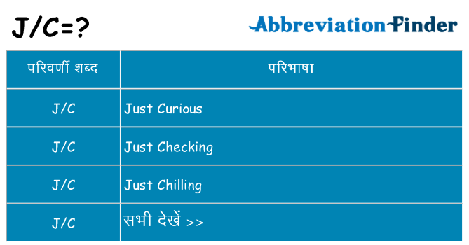 jc का क्या अर्थ है