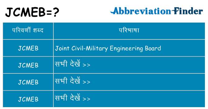 jcmeb का क्या अर्थ है