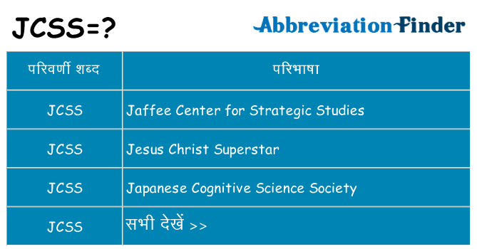 jcss का क्या अर्थ है