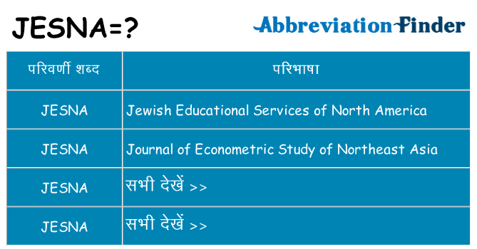 jesna का क्या अर्थ है