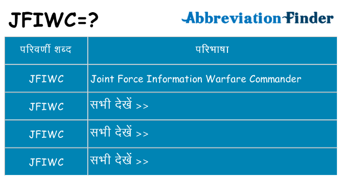 jfiwc का क्या अर्थ है
