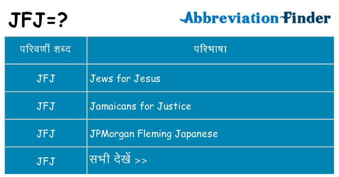 jfj का क्या अर्थ है