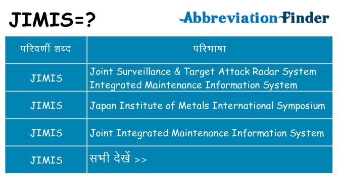 jimis का क्या अर्थ है