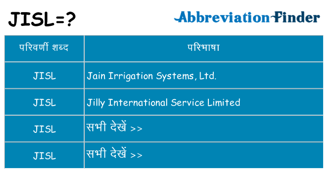 jisl का क्या अर्थ है
