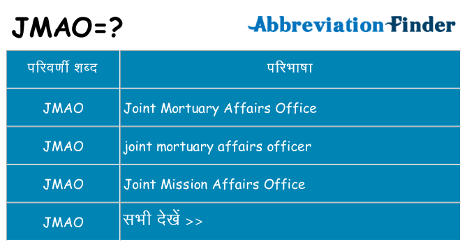 jmao का क्या अर्थ है