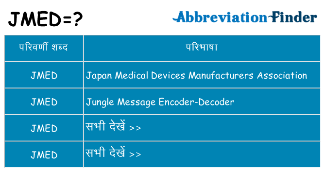 jmed का क्या अर्थ है