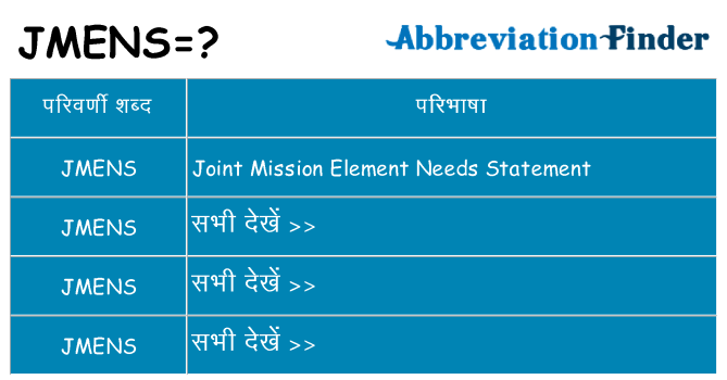 jmens का क्या अर्थ है