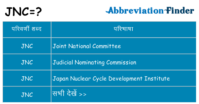 jnc का क्या अर्थ है