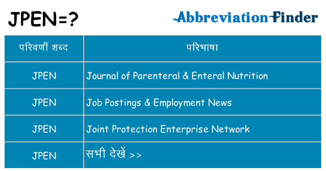 jpen का क्या अर्थ है