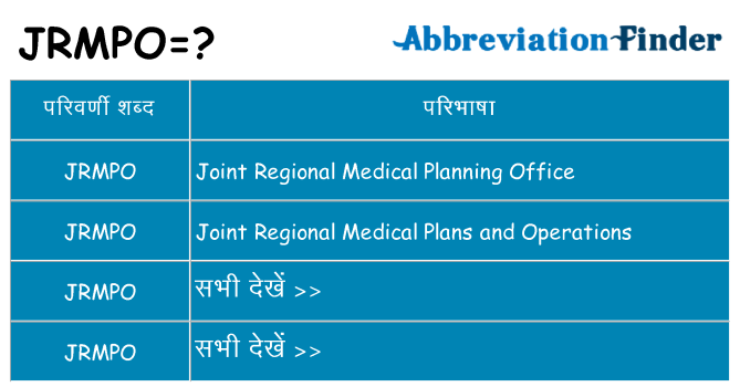 jrmpo का क्या अर्थ है