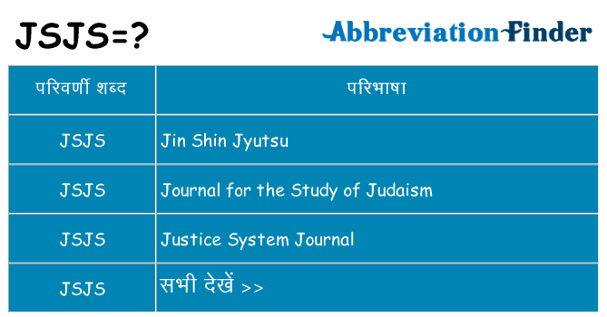 jsjs का क्या अर्थ है