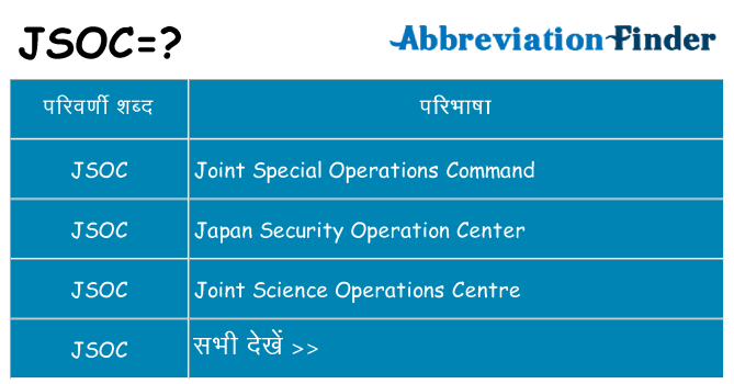 jsoc का क्या अर्थ है