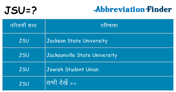 jsu का क्या अर्थ है