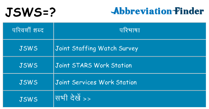 jsws का क्या अर्थ है