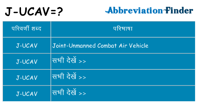 j-ucav का क्या अर्थ है