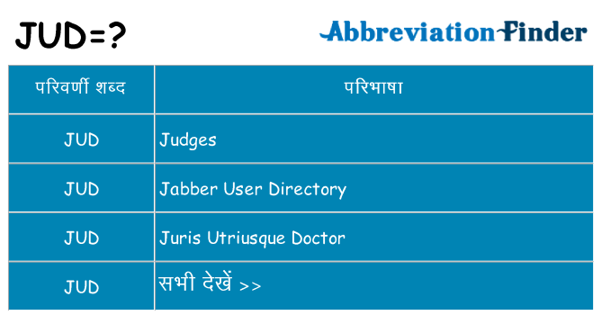 jud का क्या अर्थ है