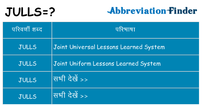 julls का क्या अर्थ है