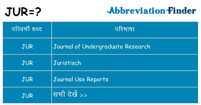jur का क्या अर्थ है