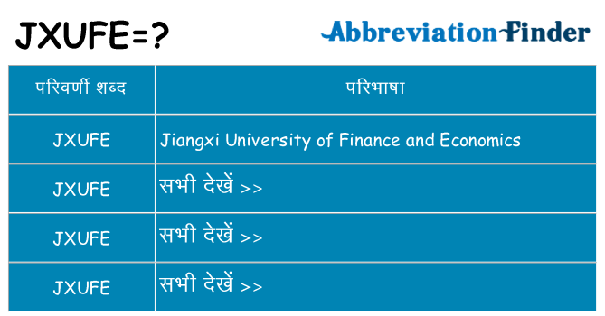 jxufe का क्या अर्थ है