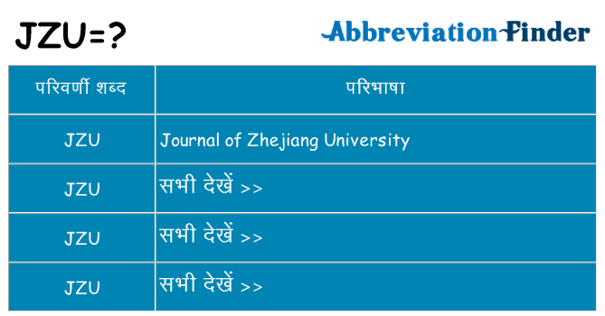 jzu का क्या अर्थ है