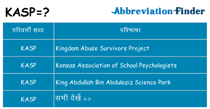 kasp का क्या अर्थ है