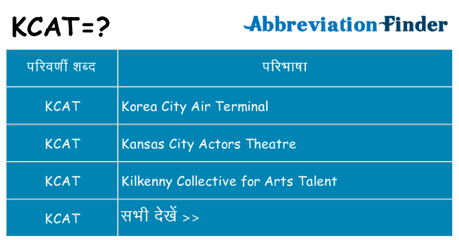 kcat का क्या अर्थ है