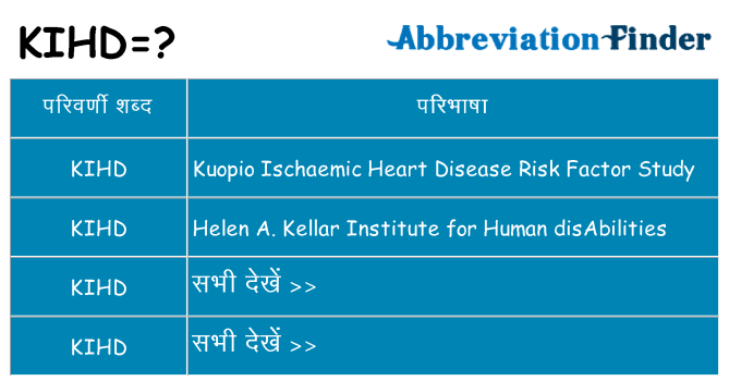 kihd का क्या अर्थ है