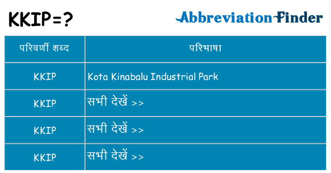 kkip का क्या अर्थ है